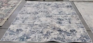 GREY / BLUE 8' X 10' Back Stain Rug, Reduced Price 1172741438 ALA705F-8 - Picture 1 of 4