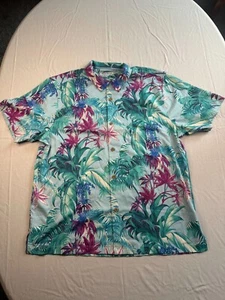 Tommy Bahama Button Up Shirt Mens Size XL Hawaiian Island Zone Playa Azul - Picture 1 of 12
