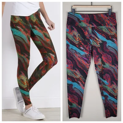 Soft Surroundings Size L Abstract Super Slim Buenaventura Leggings Multicolor - Image 1 of 4
