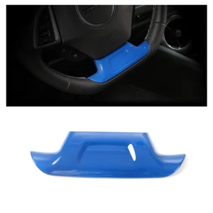 1x Interior Steering Wheel Cover Trim Decoration For Chevrolet Camaro 2017+ Blue - Imagen 1 de 8