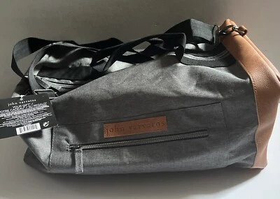 John Varvatos Mochila Lona Gimnasio Viaje Fin de Semana Bolso Nuevo con Etiquetas Llevar Foto 1 de 4