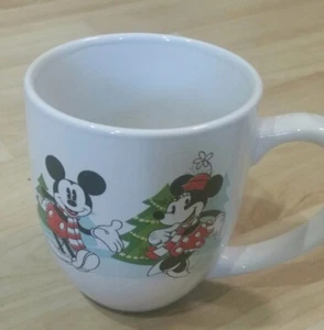 Disney Christmas Themed Coffee Mug • Mickey, Minnie, Donald, & Goofy 4.5" tall - Picture 1 of 5