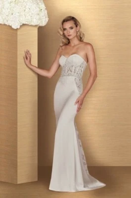 paloma blanca wedding dress 4669, ivory, sweetheart cut, new, includes belt - Image 1 of 4