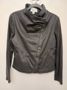 Anthropologie Marrakech NWT Moto Jacket, knit sleeves, assym zipper, SZ Large - Picture 1 of 10