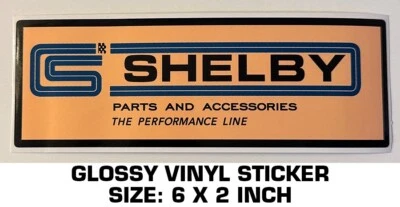 SHELBY PARTS AND ACCESSORIES VINYL DECAL STICKER - VINTAGE LOOK - COBRA - GT40 - Image 1 of 2