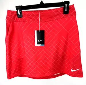 NIKE Golf Tennis Skort Pink Red Dry Knit Print 856853-653 Women's Small NEW! - Picture 1 of 9