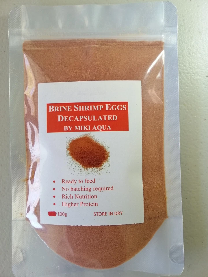 Premium Decapsulated Artimia Shrimp Eggs Brine Ready to Feed Fish For 100g bag - image 1 of 1