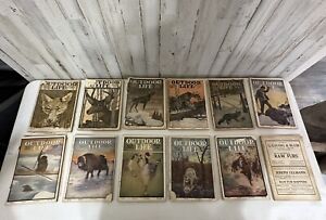 Outdoor Life: 1908 And 1910 Lot Of 12 Books