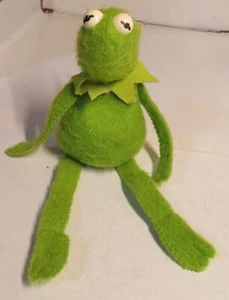 Vintage 1979 KERMIT THE FROG Muppet Sad Beanbag Plush Fisher Price Toy 864 RARE - Picture 1 of 15