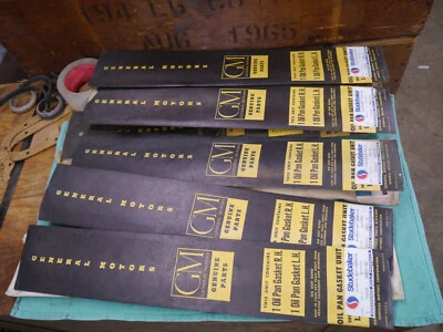 NOS GM CHEVY OIL PAN GASKET LH/RH FOR 1960-1974 194 230 250 292 3731361 1564436 - Image 1 of 4