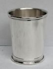 SUPERB HEAVY STERLING SILVER 157 GRAM BEADED MINT JULEP CUP