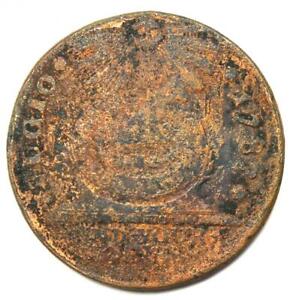 1787 Fugio Cent 1C Colonial Copper Coin - VF Details (Corrosion) - Rare Coin!