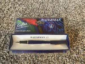 Waterman Paris Reflex Füllfederhalter dunkelblau mit Goldrand - Neu - Bild 1 von 5