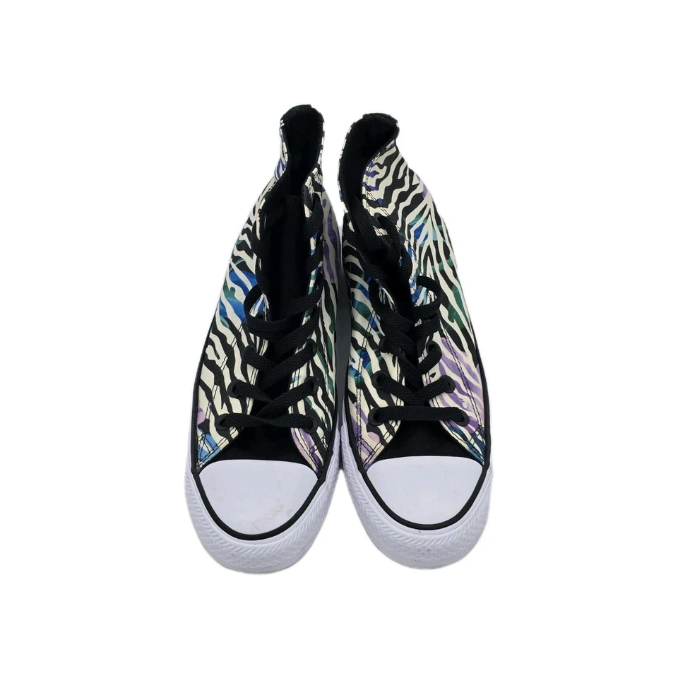 Top alto Converse Chuck Taylor All Star multicolor patrón cebra para mujer talla 7” Foto 1 de 4