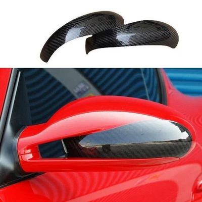 Tapas de cubierta de espejo retrovisor lateral de fibra de carbono real para Porsche 997 911 987 2005-2011 Foto 1 de 4