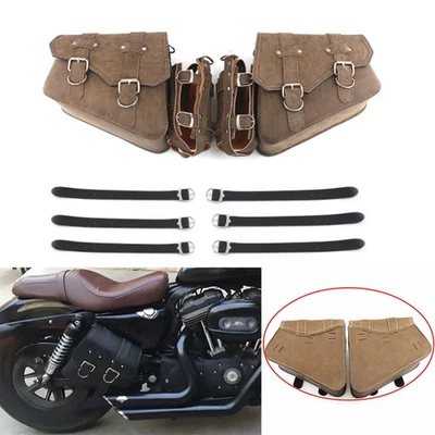 Bolsas de selim de motocicleta para Harley Sportster XL 883 XL 1200 bolsa de ferramentas lateral bagagem - Imagem 1 de 4