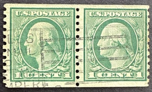 US 1916 Sc# 490 Used Pair Washington - Picture 1 of 2