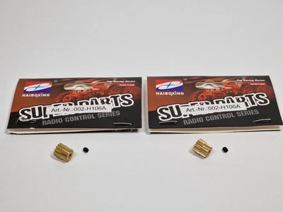 2x Amewi HBX Rc Modellbau Motorritzel 12Z Ø9mm & 8mm Zahnrad Rc Buggy Ersatzteil - Bild 1 von 4