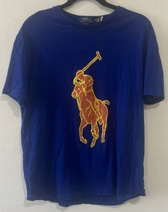 Polo Ralph Lauren Herren Classic Fit Big Pony Jersey T-Shirt Blau Gr. Medium - Bild 1 von 3
