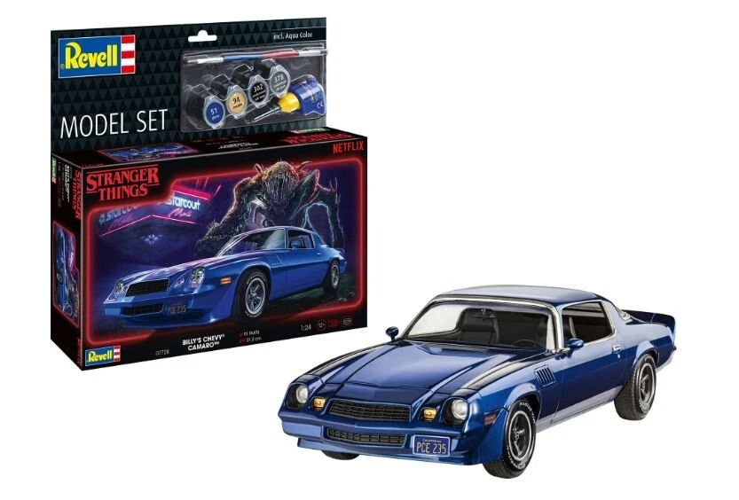 CHEVY CAMARO Z/28 STRANGER THING MODEL SET KIT 1:24 - Immagine 1 di 1