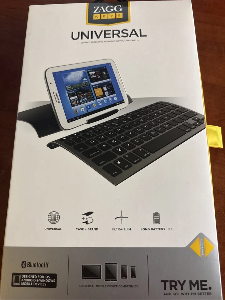 ZAGGkeys Case Universal Wireless Keyboard for iPad SamSung Smartphones Tablets  - Image 1 of 1