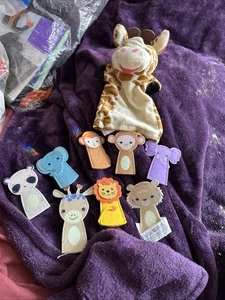 Melissa & Doug Handpuppe Barn Buddies Bauernhof Giraffe und Fingerpuppen - Bild 1 von 19