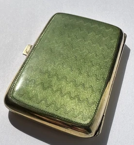 Aksel Holmsen Sterling Silber Emaille Zigarettendose Norwegen Vintage Nachlass 1961 - Bild 1 von 12