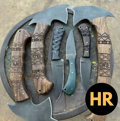 Lot of 6 Handmade Compatible With Winkler Knives Tomahawk Axe Knife Carbon Steel - Image 1 of 4