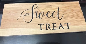 Wood Wedding Sign Sweet Treats/Late Night Snack - Picture 1 of 7