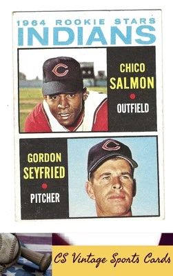 1964 Topps #499 Indians 1964 Rookie Stars (Chico Salmon / Gordon Seyfried) - Image 1 of 2