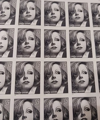 Greta Garbo  US Postage Stamps  3 Sheets 60 Stamps - Image 1 of 4