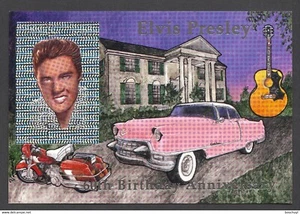 Guyana, 1994, Elvis Presley, Singer, Cadillac, Harley Davidson, Hologram, Silver - Picture 1 of 1
