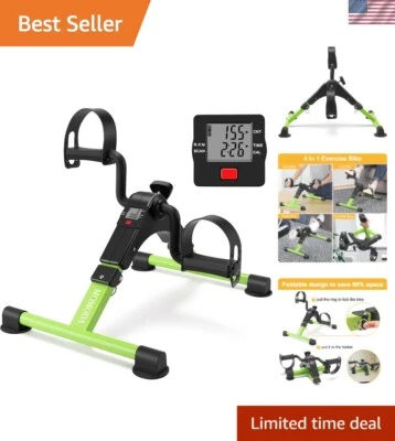 LCD Display Mini Bike Pedal Exerciser – Foldable Home & Office Fitness Solution - Image 1 of 4