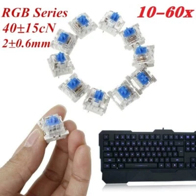 10-60x For Cherry MX RGB Linear Switch Gaming Key Switch Replacement Blue - Image 1 of 4