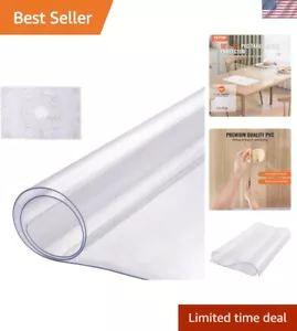 Clear PVC Table Protector, 16x32 Inch, 1.5mm Thick, Waterproof Desk Pad - Picture 1 of 11