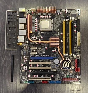 PLACA BASE ASUS P5K PREMIUM REV 2.0 WIFI + INTEL Q6600 SOCKET 775 MOTHERBOARD - Foto 1 di 3