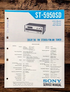 Manual de servicio del sintonizador Sony ST-5950SD *Original* - Imagen 1 de 1