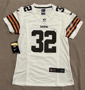 Jim Brown Cleveland Browns Nike On Field Sewn Jersey Women’s Small SPOTS/DISCOLO - Picture 1 of 11
