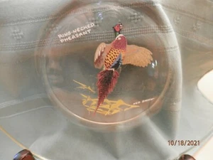 7 Glas Ned Smith Spiel Vogel Teller, 8" Durchmesser - Bild 1 von 5