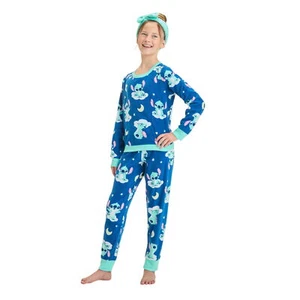 Lilo & Stitch Girls Youth 2pc Pajama Set and Headband 91188449 Blue XS - Picture 1 of 12