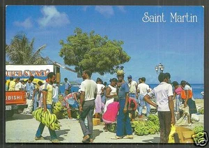 Saint St. Martin Marigot Market French West Indies Briefmarke - Bild 1 von 2
