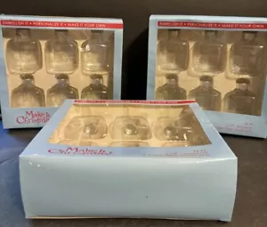 Ornaments DIY Christmas Glass New In Boxes Embellish Personalize Square 2” Decor - Picture 1 of 9
