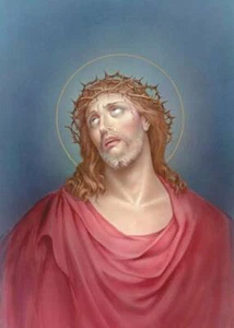 Jesus with a crown of thorns Christian Painting, - Picture 1 of 20