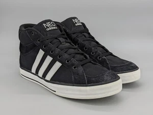 Adidas G53351 Hombres Neo Etiqueta Zapatillas Altas Zapatos Negro Blanco Talla 11 - Imagen 1 de 10