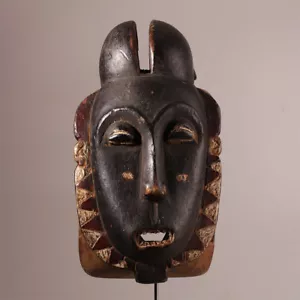 10051 # Old Baule Mask Ivory Coast Patina - Picture 1 of 9