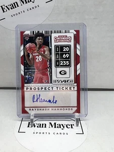 Rayshaun Hammonds 2020 Contenders Draft Auto Game Ticket Red Foil - Picture 1 of 2