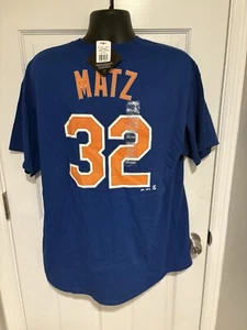 New York Mets #32 Steven Matz Men’s XL Blue Majestic T Shirt NWT - Picture 1 of 10