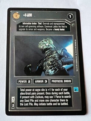 4-LOM Star Wars Decipher CCG Rare Dagobah Limited SWCCG NM/LP - Image 1 of 2