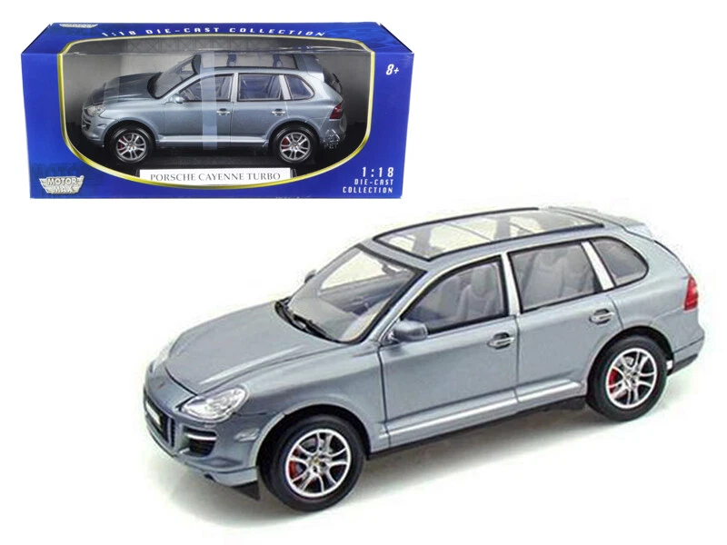 Diecast Model Car Toy 2008 Porsche Cayenne Turbo Silver 1/18 by MOTORMAX 73179S