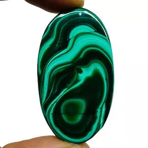 97,80 kt Natürlicher Malachit 49 x 28 mm Oval Cabochon Lose Anhänger Größe Edelstein - Bild 1 von 9